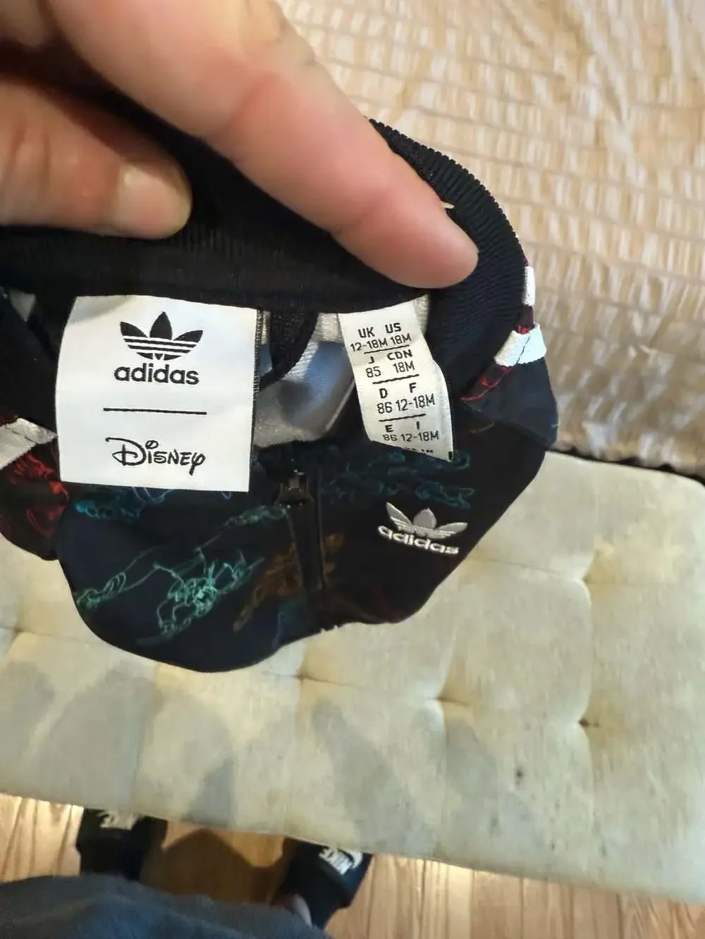 Adidas x Disney Mickey Mouse SST Track Jacket Black Size 12-18M